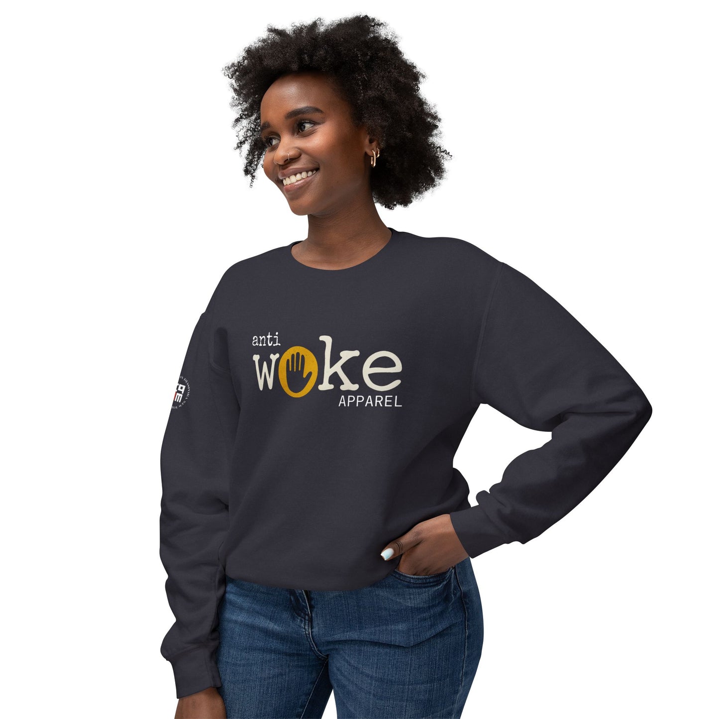 Anti WOKE Unisex Lightweight Crewneck Sweatshirt