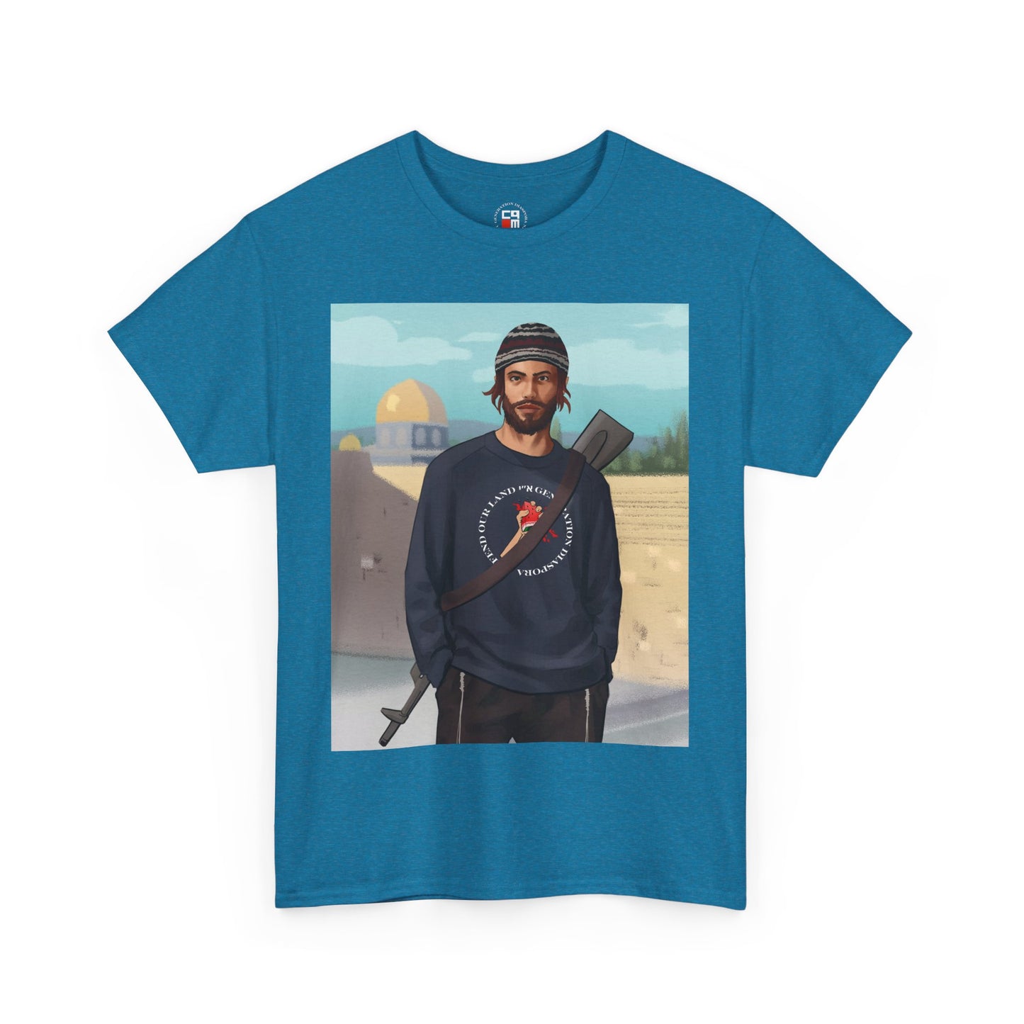Defend our land and love G-d Unisex Heavy Cotton Tee