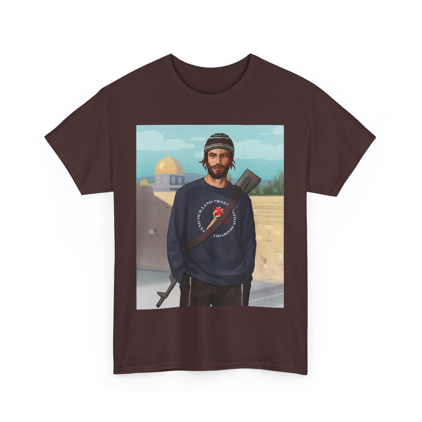 Defend our land and love G-d Unisex Heavy Cotton Tee