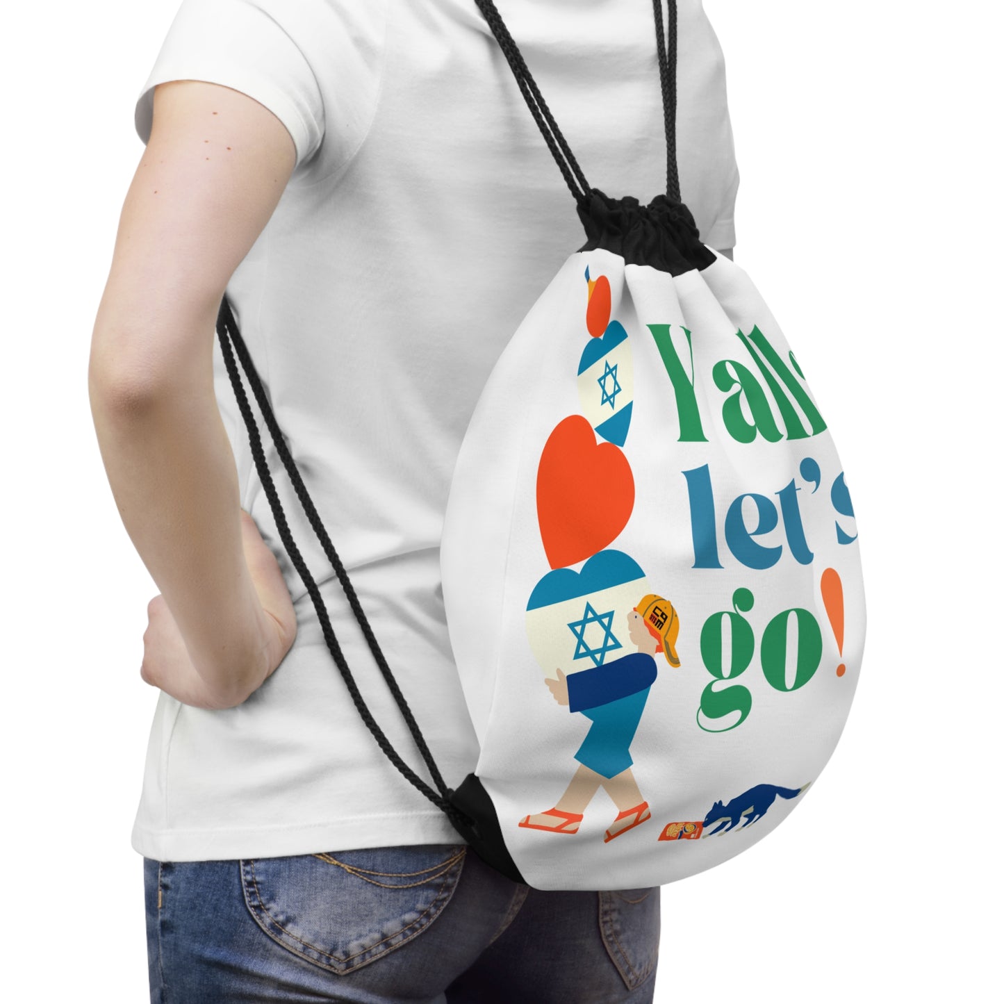 Yalla Let's Go! Drawstring Bag