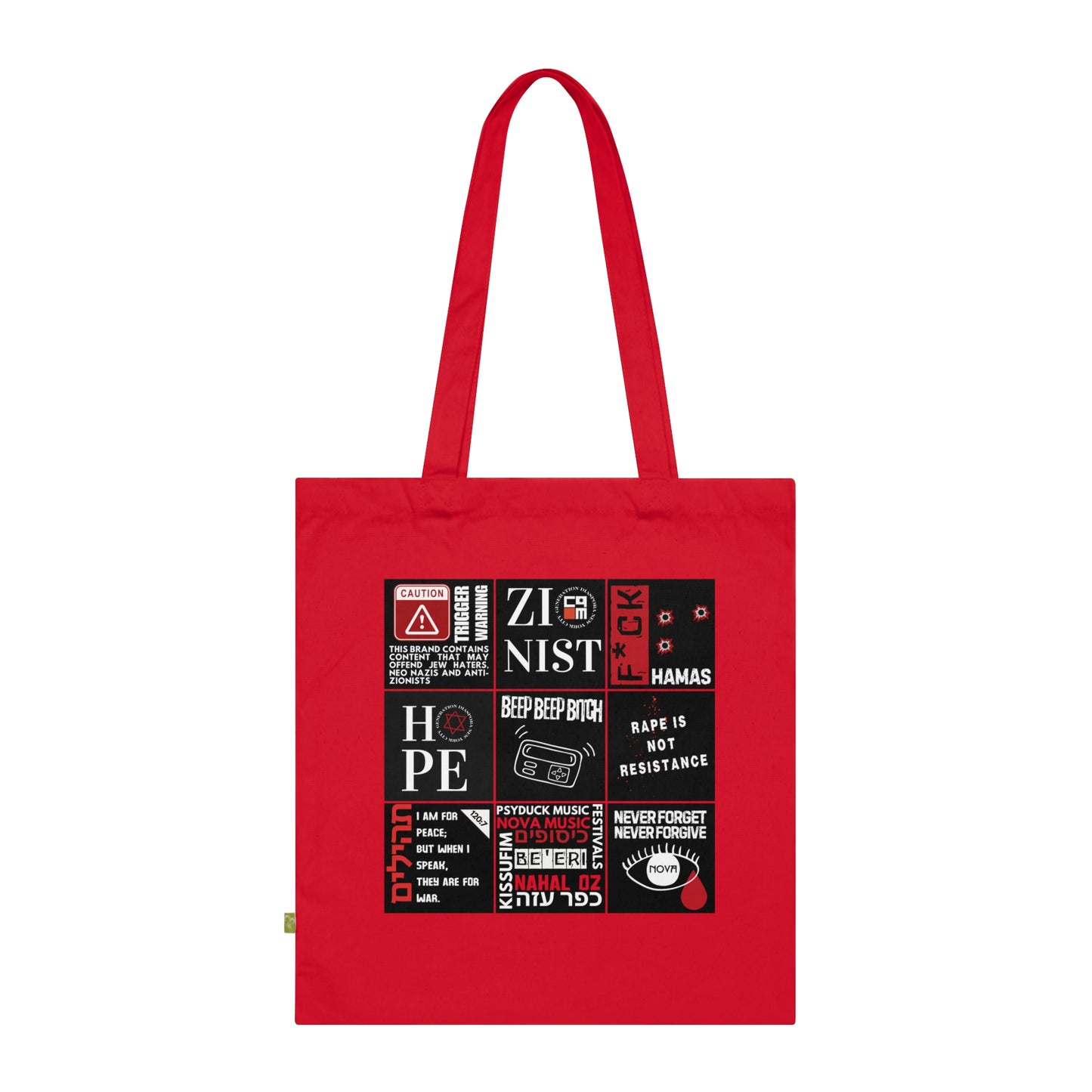 Unfiltered - Organic Cotton (Red) Tote Bag