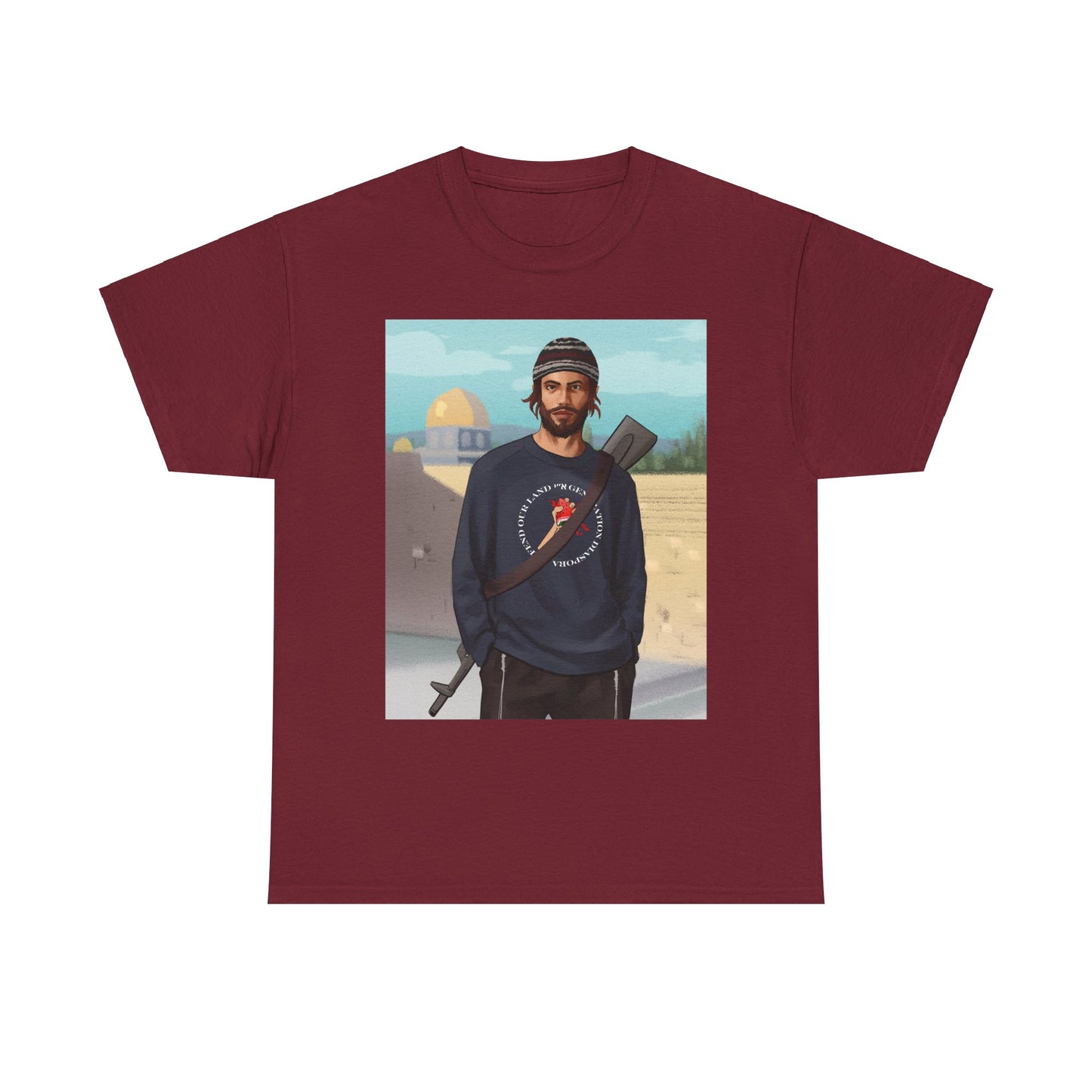 Defend our land and love G-d Unisex Heavy Cotton Tee