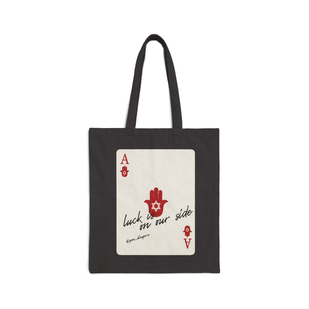 The Lucky Hand Tote Cotton Canvas Tote Bag