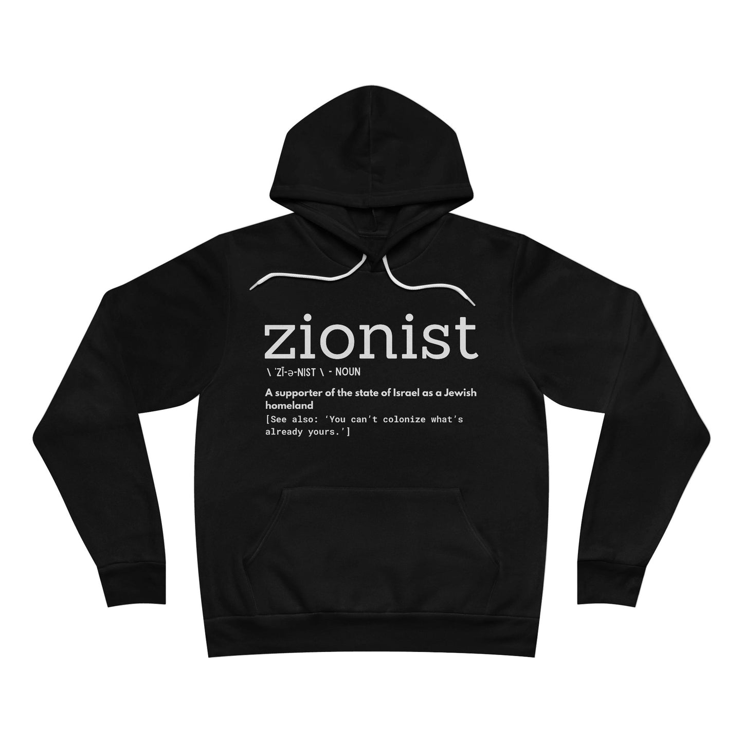 \ ˈzī-ə-nist \ Unisex Sponge Fleece Pullover Hoodie