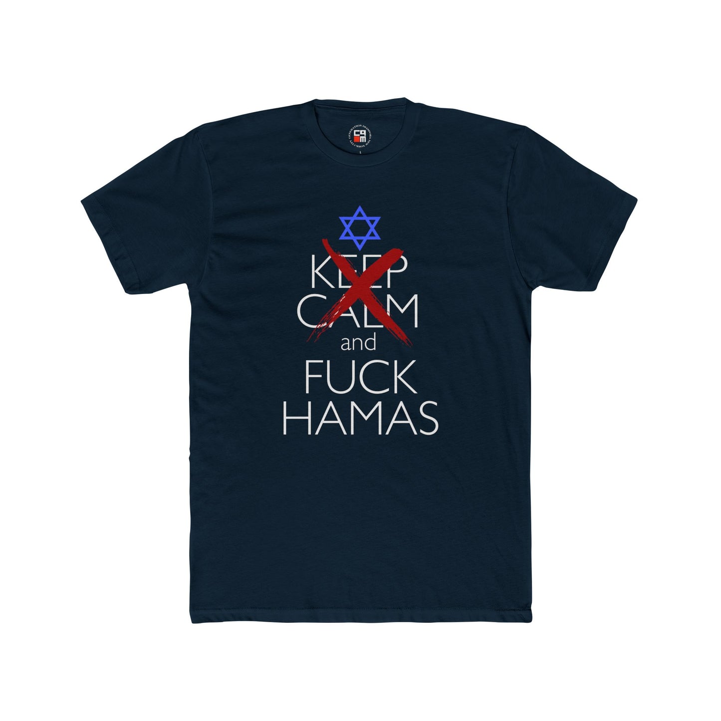 Keep Calm-Yeah, Right. Unisex Cotton Crew Tee