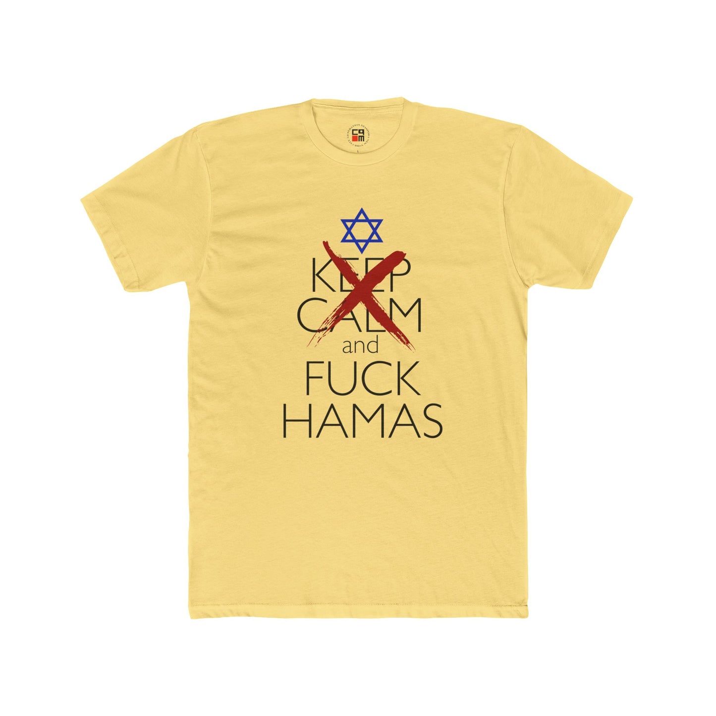 Keep Calm-Yeah, Right. Unisex Cotton Crew Tee