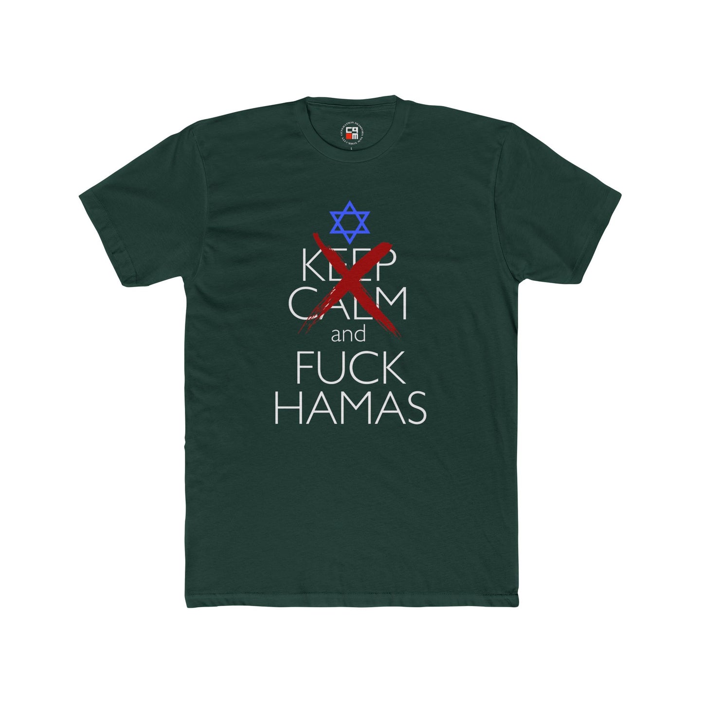 Keep Calm-Yeah, Right. Unisex Cotton Crew Tee
