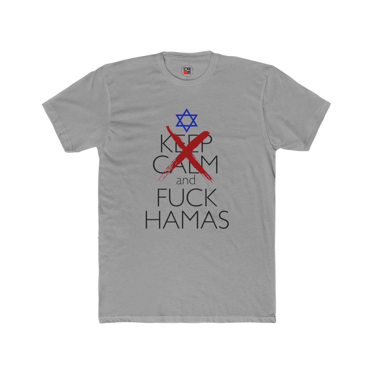 Keep Calm-Yeah, Right. Unisex Cotton Crew Tee