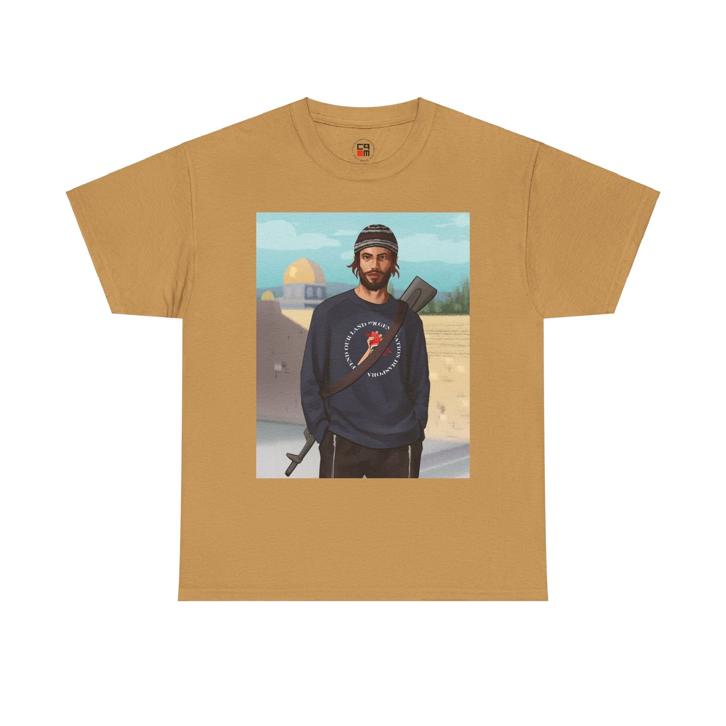 Defend our land and love G-d Unisex Heavy Cotton Tee