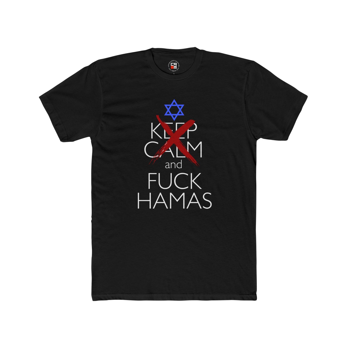 Keep Calm-Yeah, Right. Unisex Cotton Crew Tee