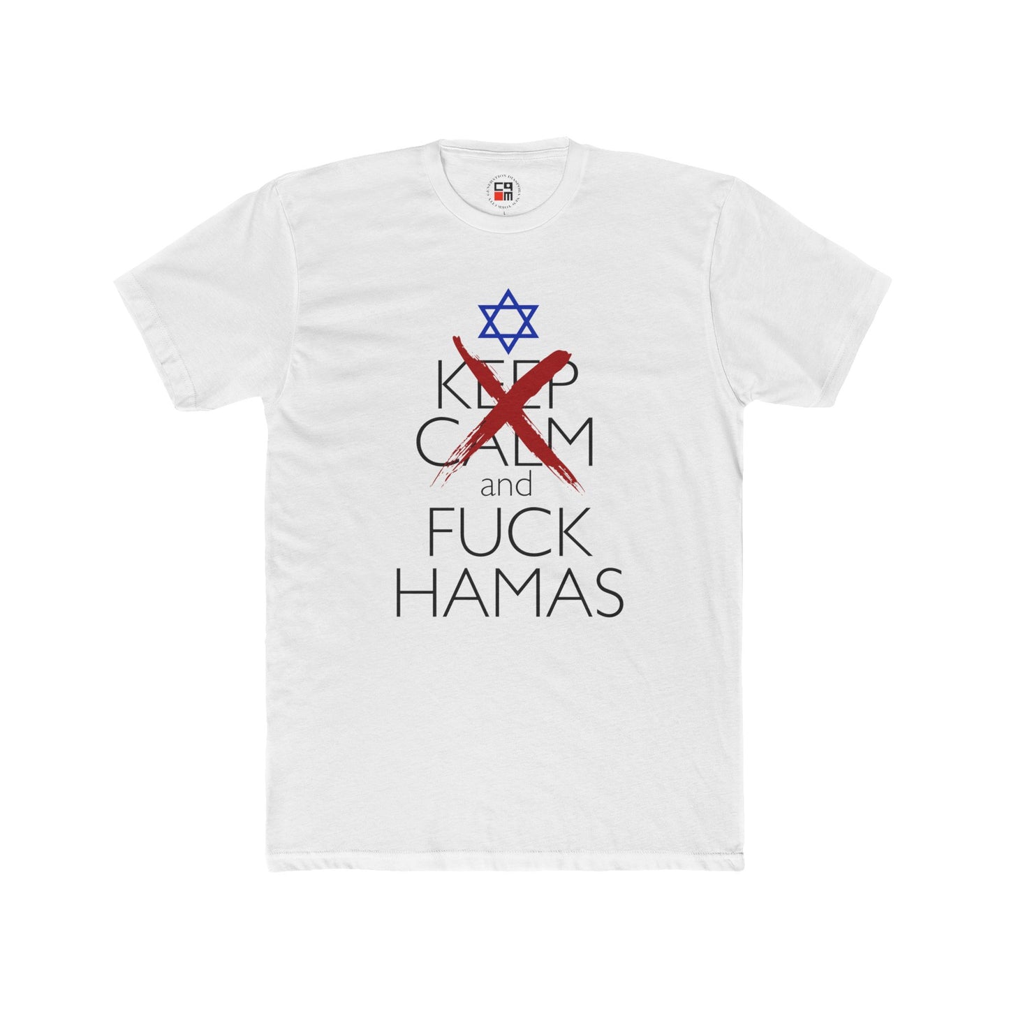 Keep Calm-Yeah, Right. Unisex Cotton Crew Tee