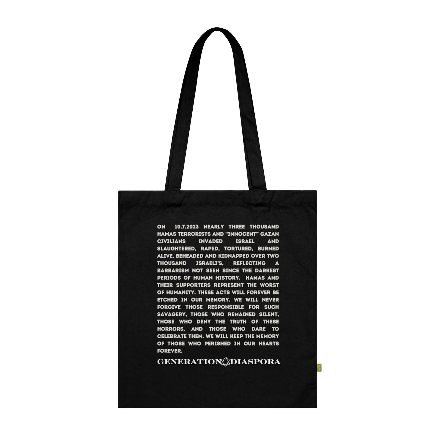 The Eye of Sorrow. Long handle Organic Cotton Tote Bag