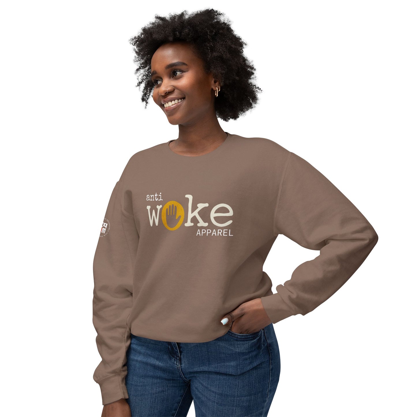 Anti WOKE Unisex Lightweight Crewneck Sweatshirt