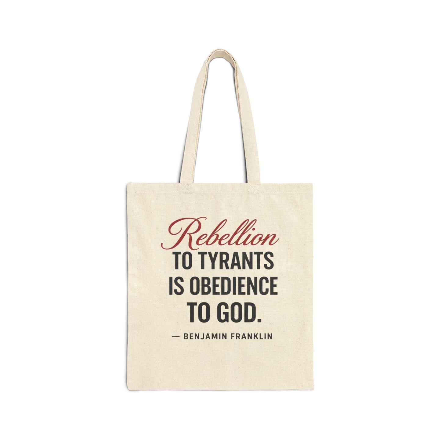 REBEL 1776 Cotton Canvas Tote Bag