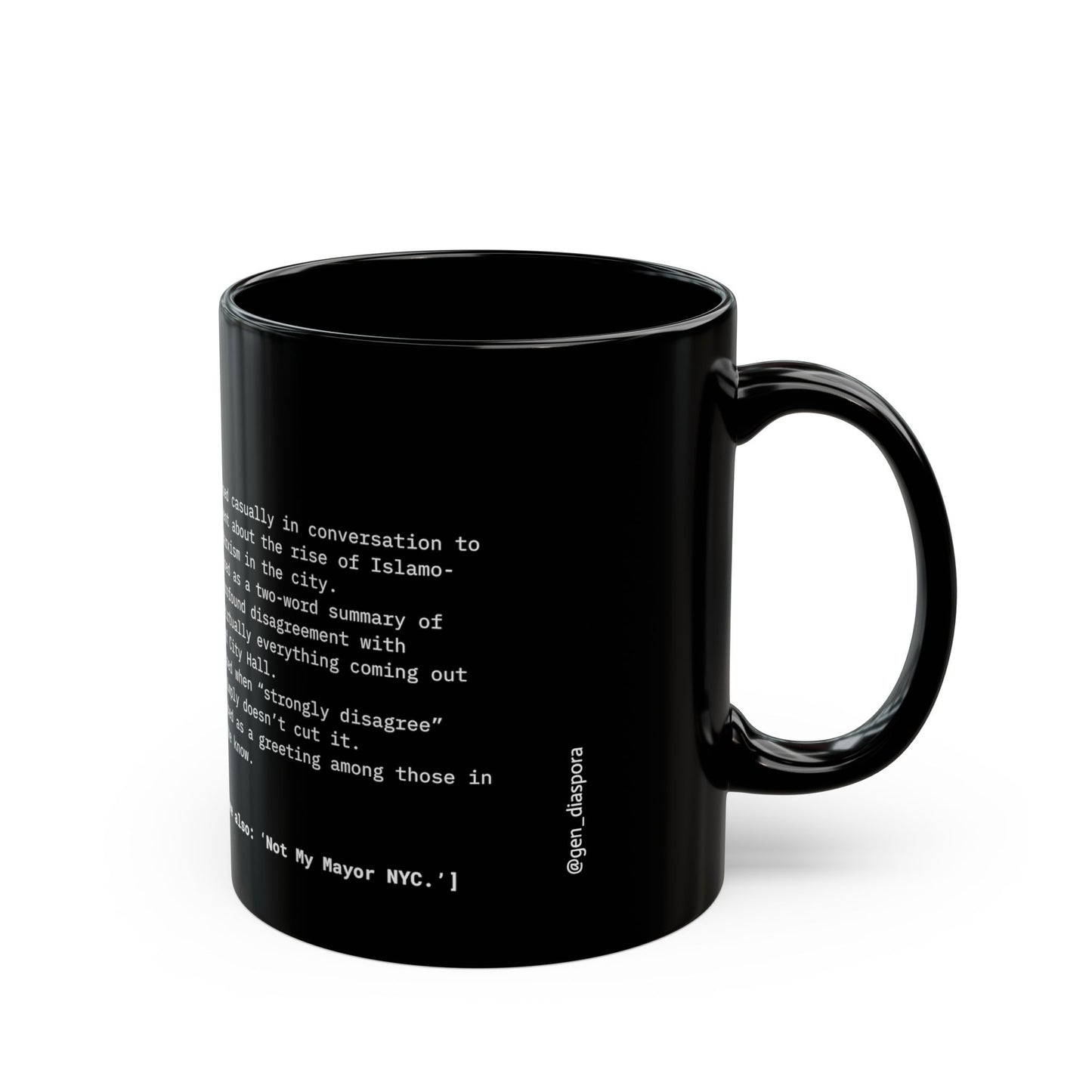 Fuk Mamdani Black Mug (11oz, 15oz)