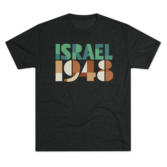 Israel 1948 Unisex Tri-Blend Crew Tee